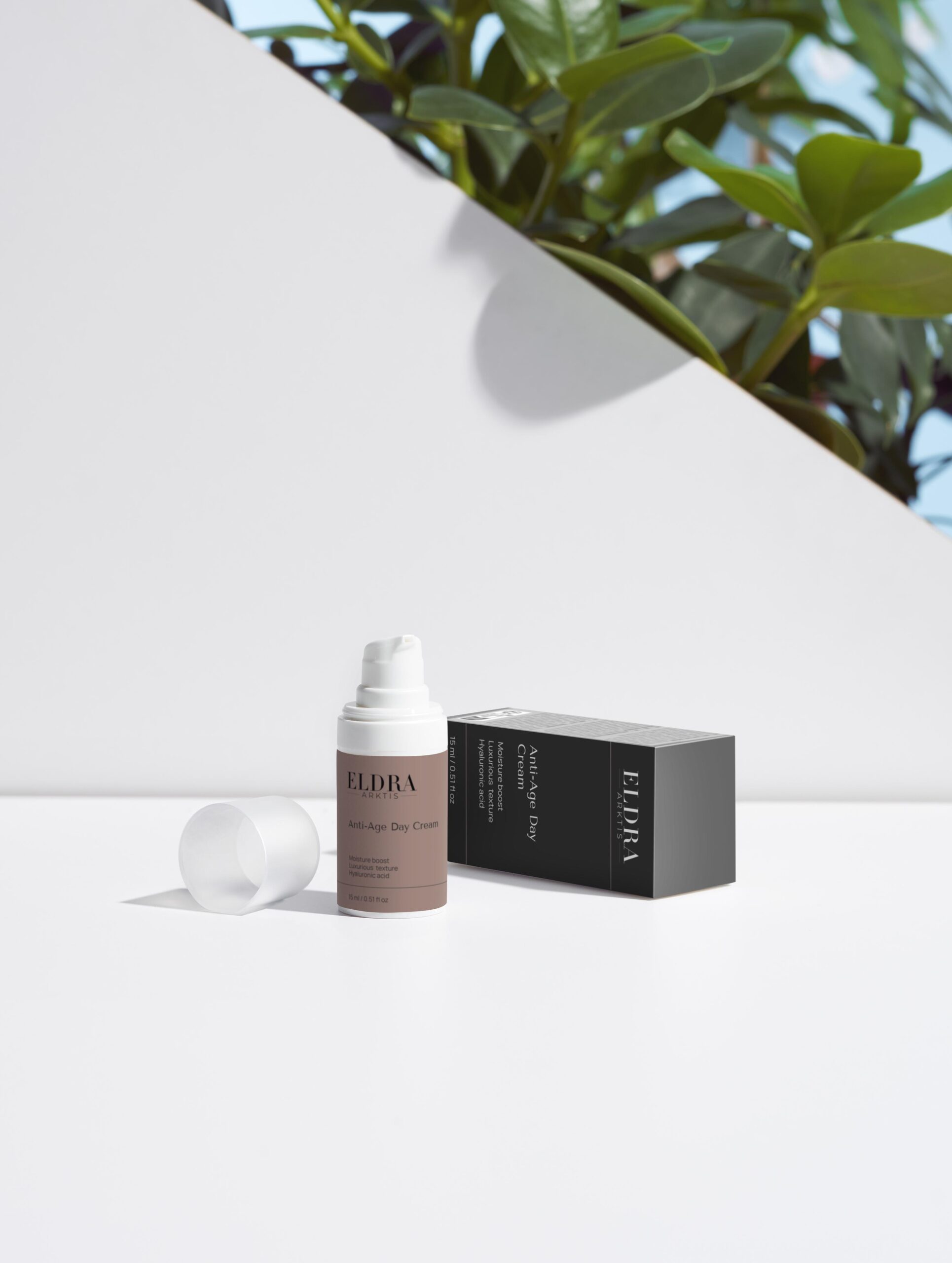 Anti-Age Day Cream Open bottle - ELDRA ARKTIS